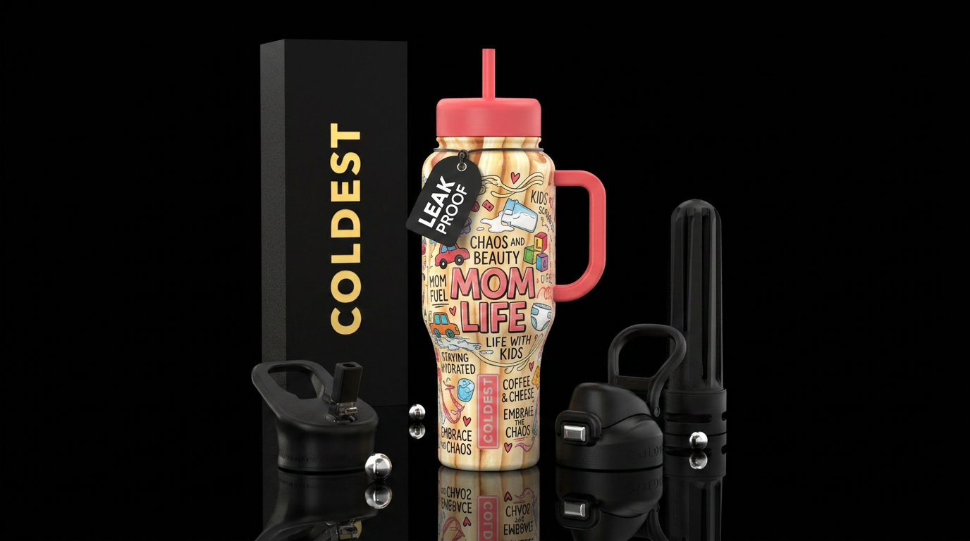 String cheese, mom life, choas and beauty of life ... water bottle design