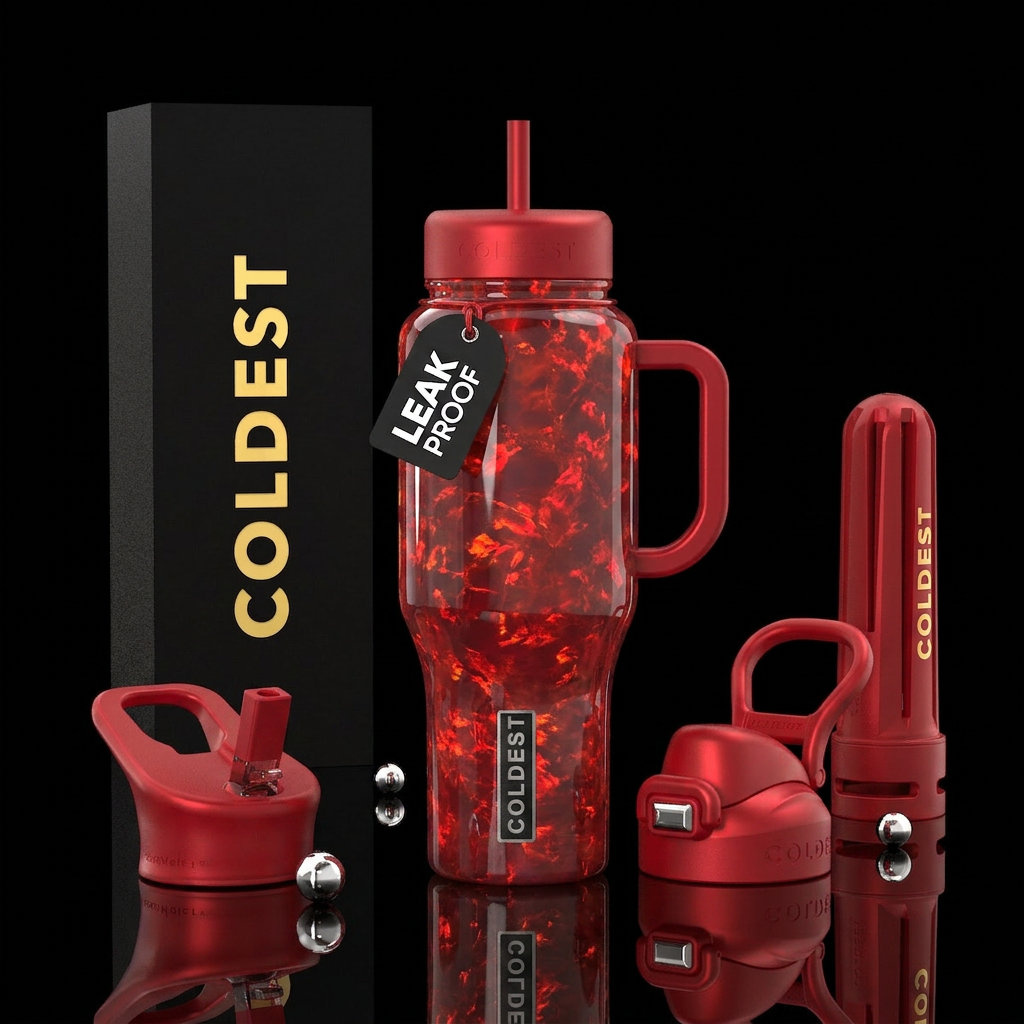 Red opal, electric water bottle design
