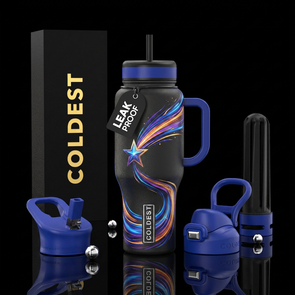 Shooting star water bottle design