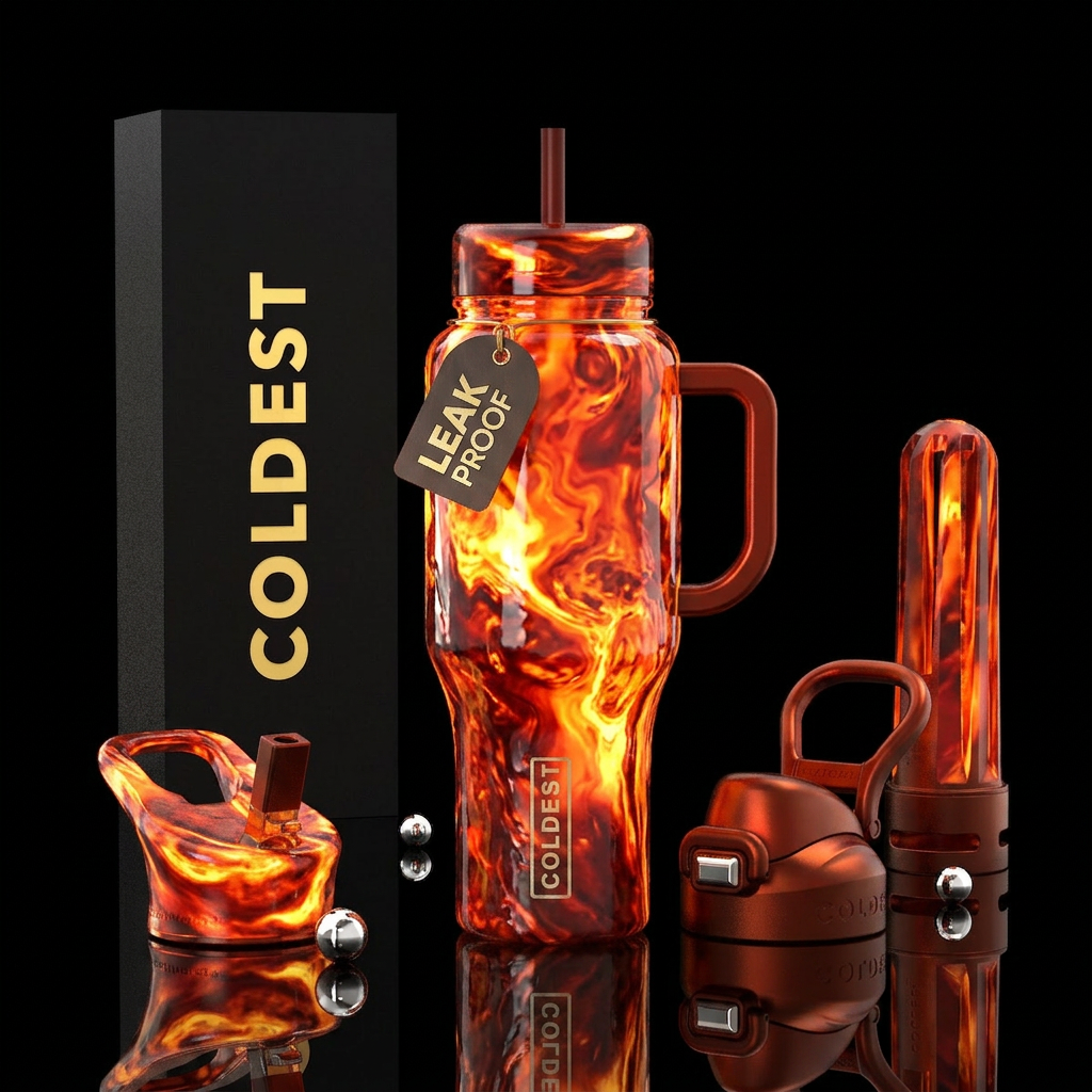 Molten elixir water bottle design