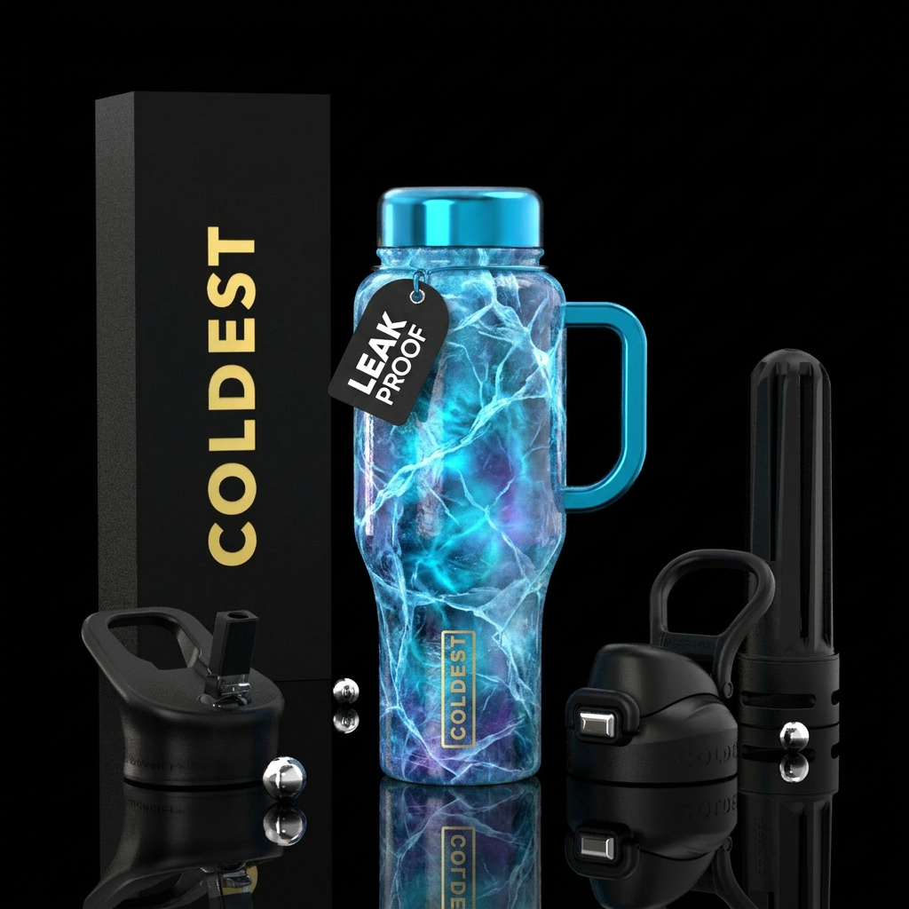 Ice elixir water bottle design