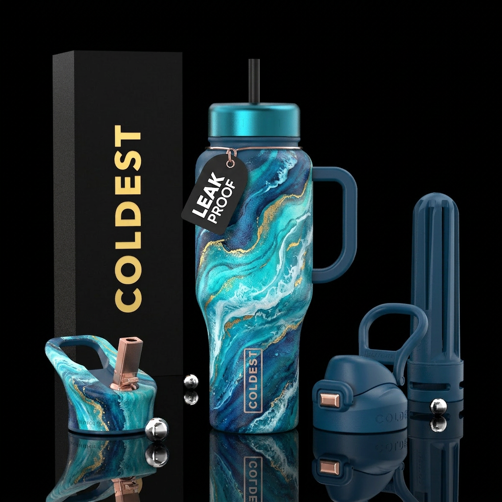 Ovean Waves elixir water bottle design