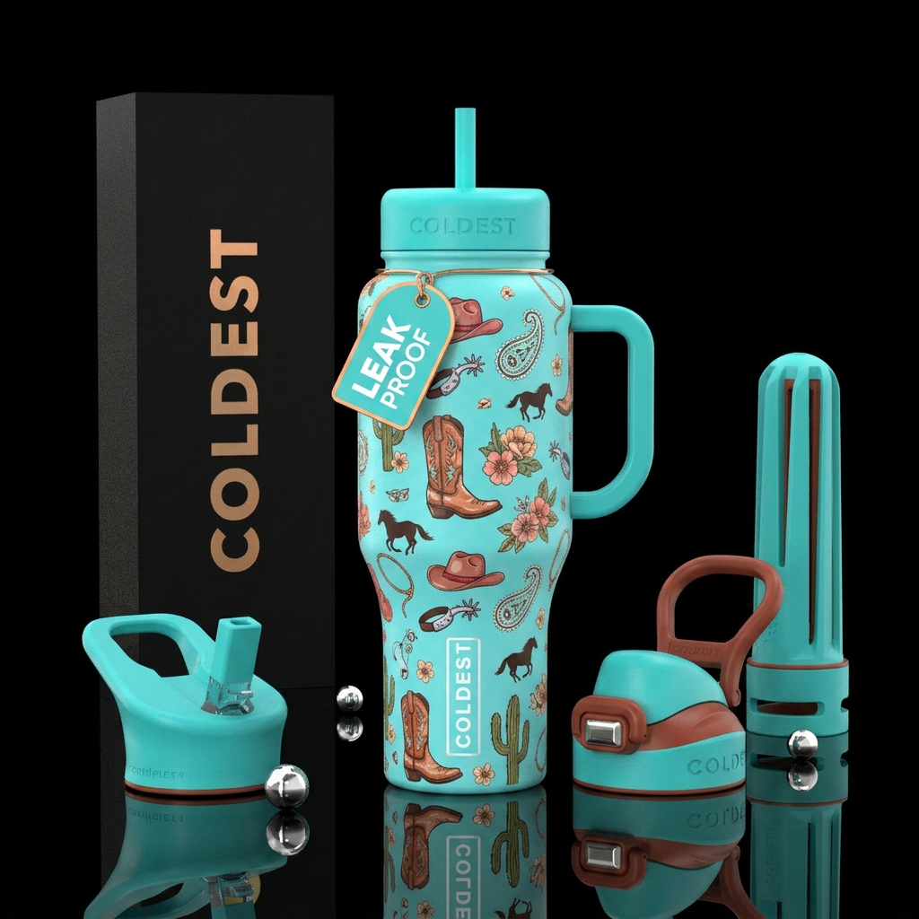 Cowgirl dream water bottle design