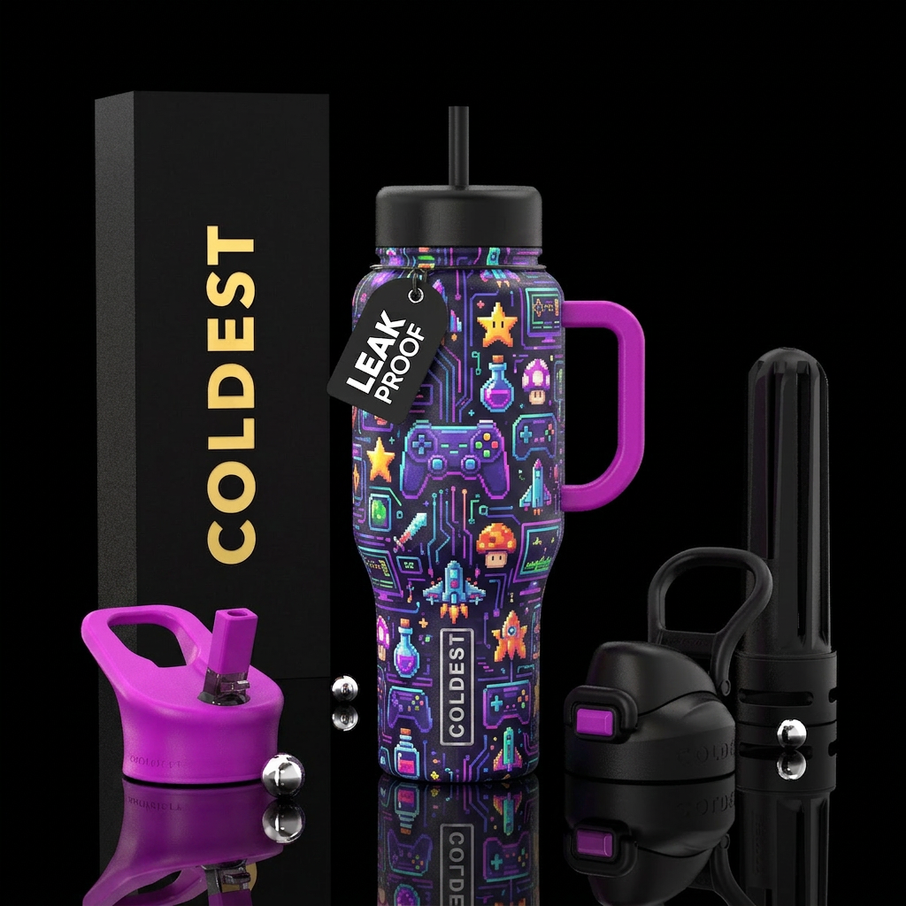 Gamer delight water bottle design