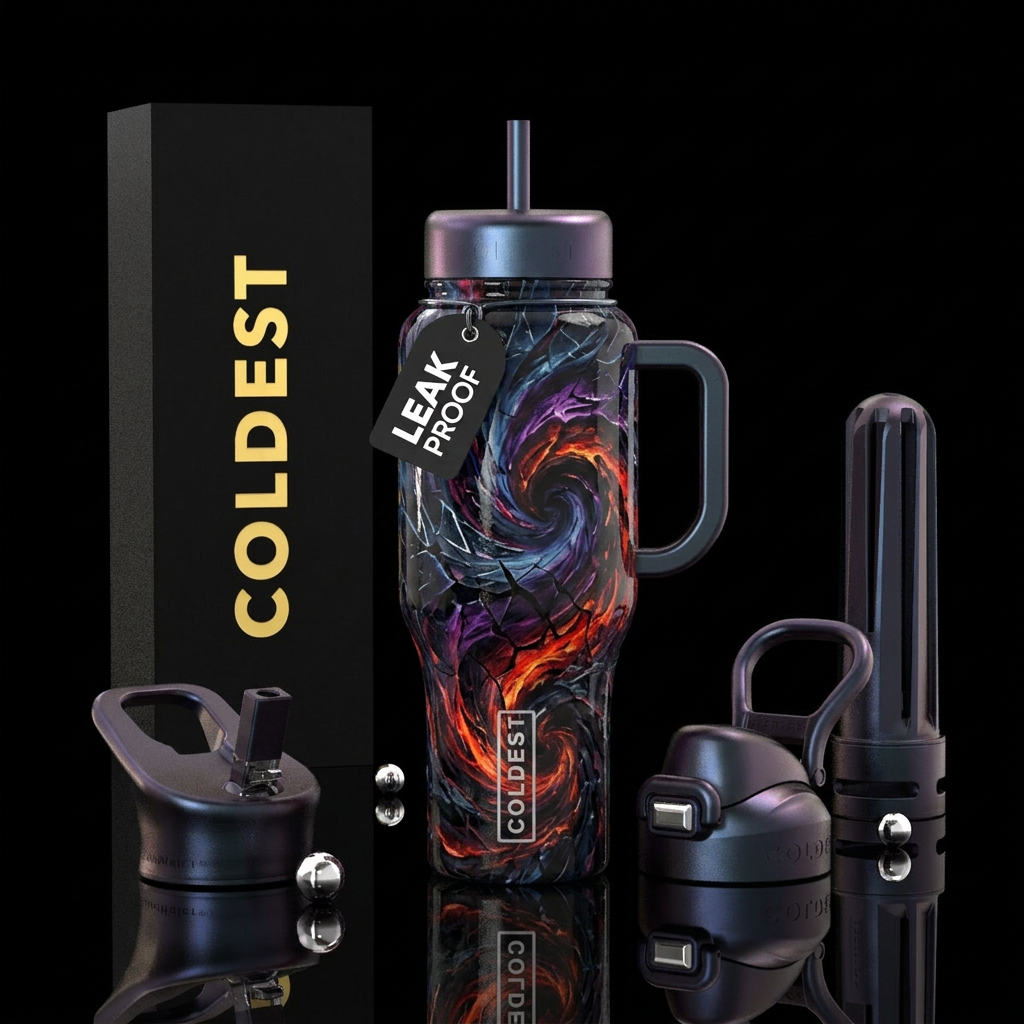 Inner turmoil water bottle design