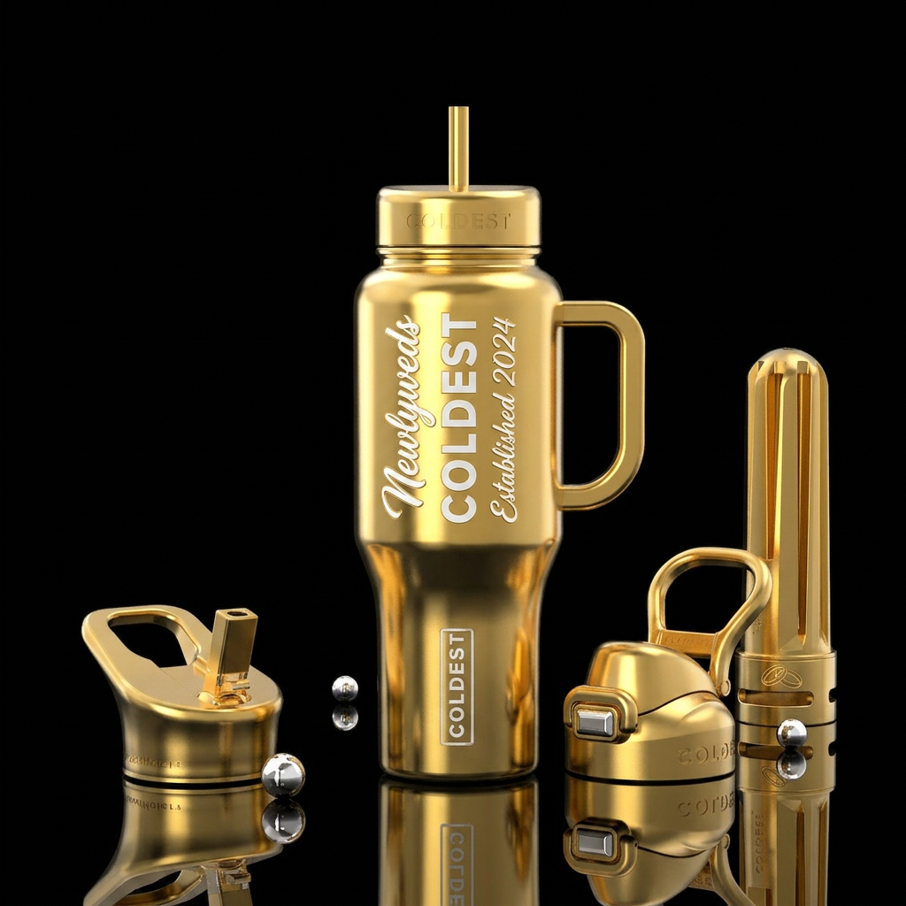 Newlyweds water bottle design