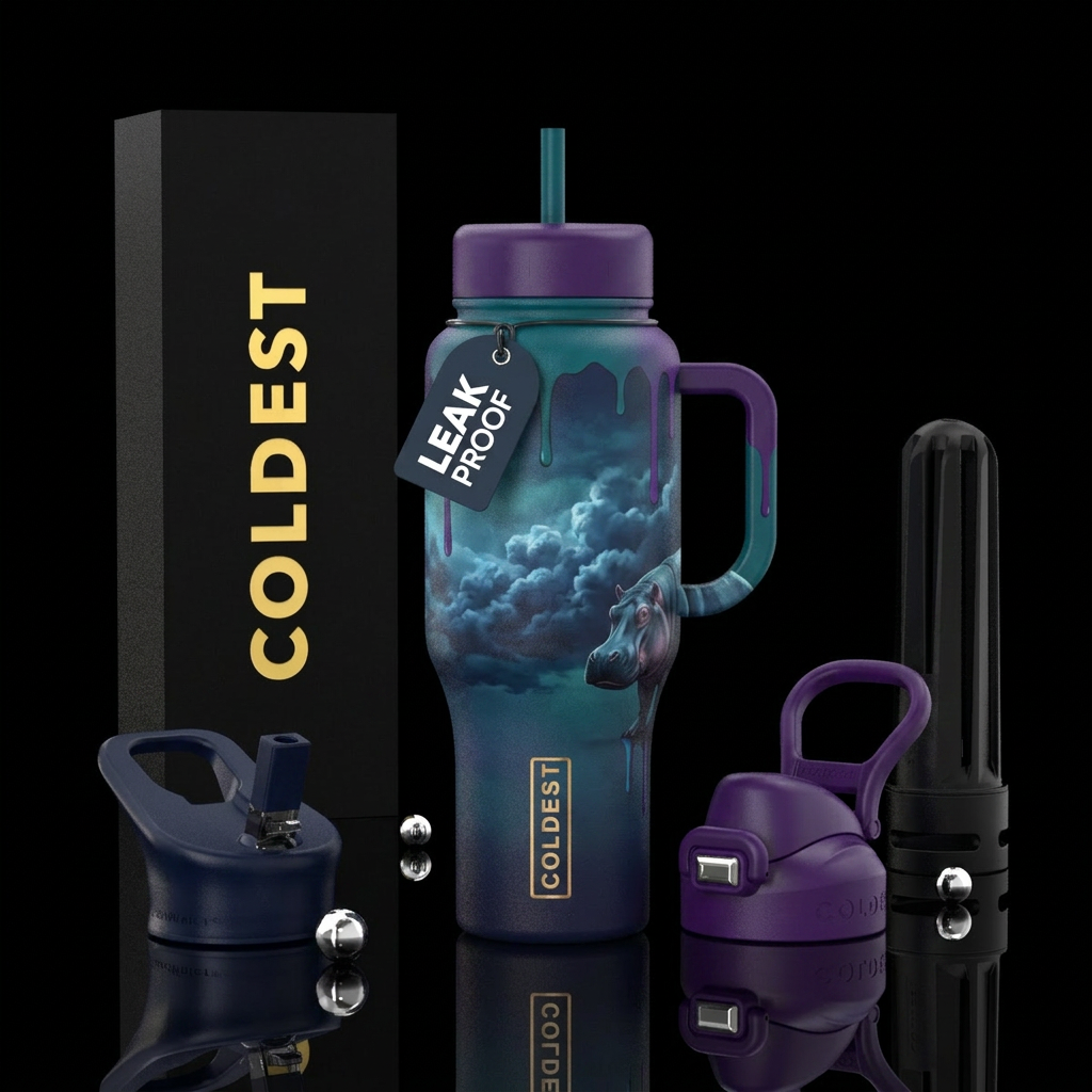 moody, hippo, clouds, midsummer, dripping water bottle design