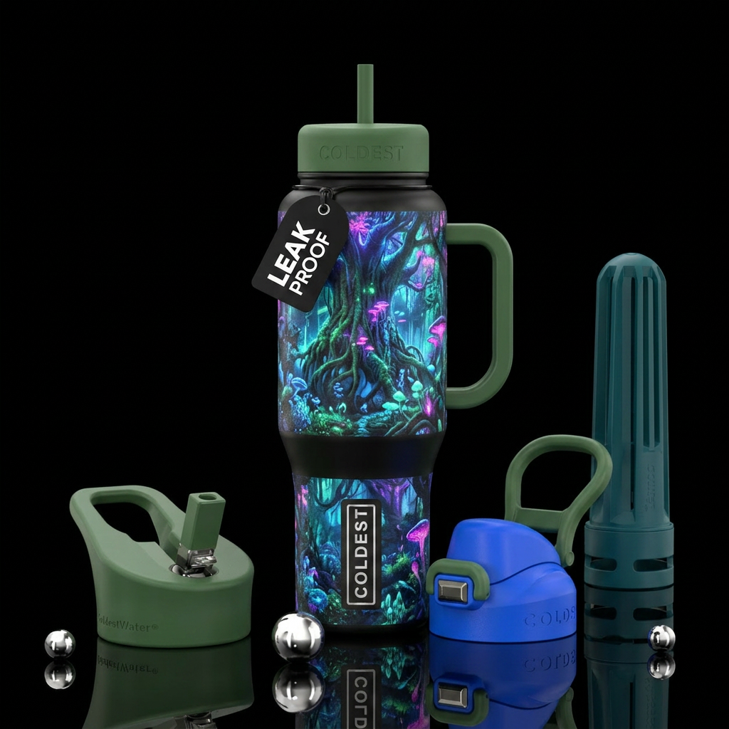 Avatar tree scene with no characters water bottle design