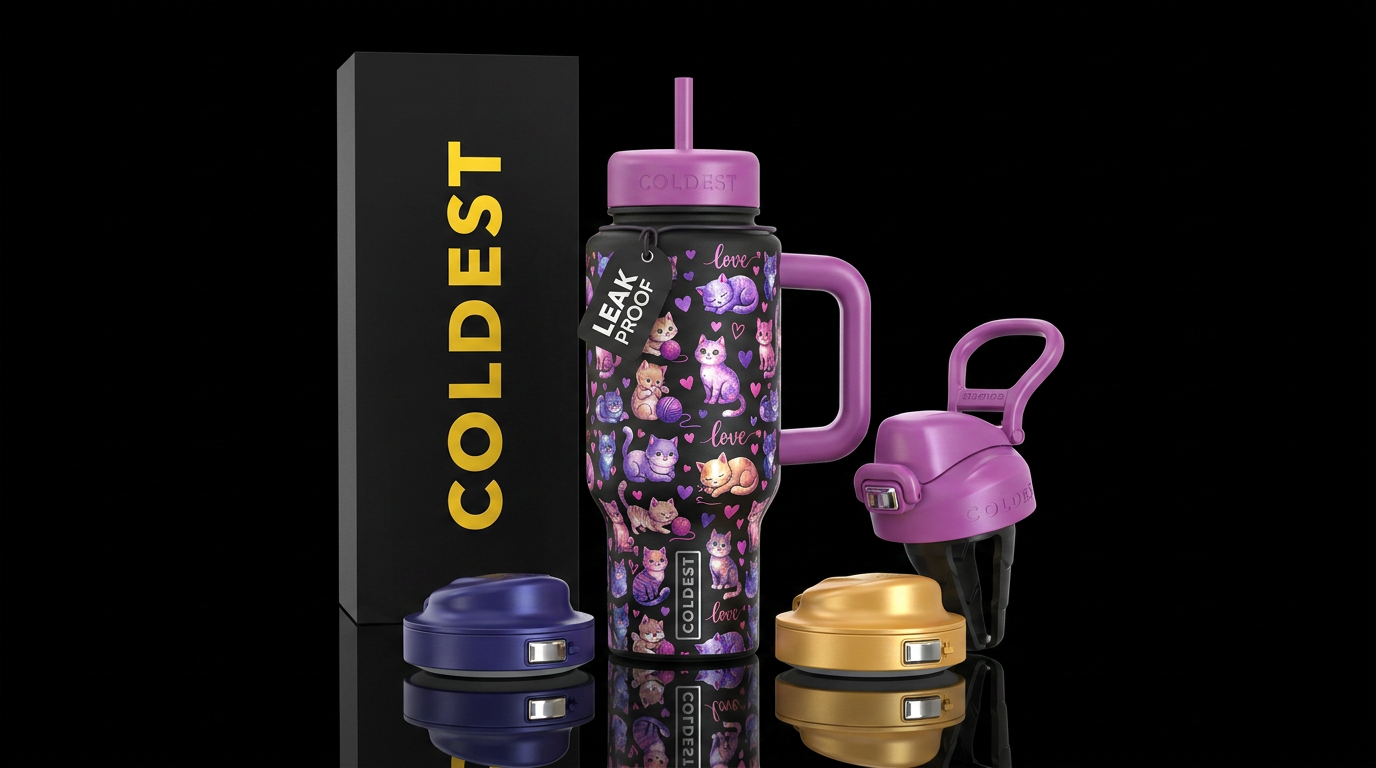 Kittie love water bottle design