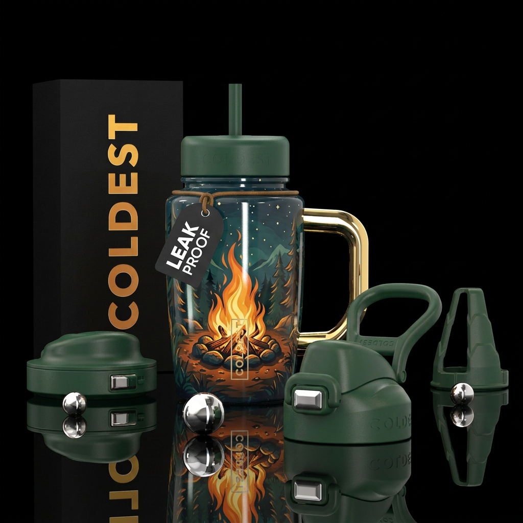 Campfire bliss water bottle design