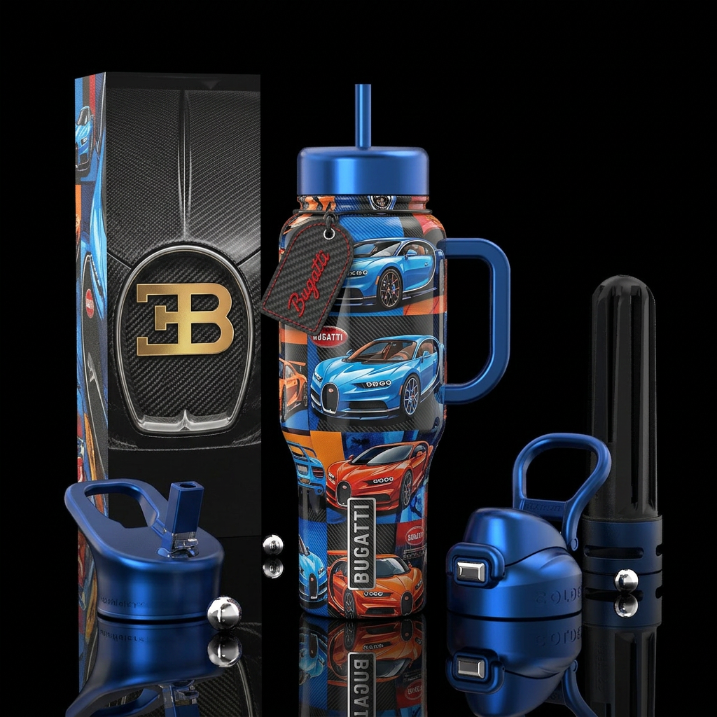 Bugatti water bottle design