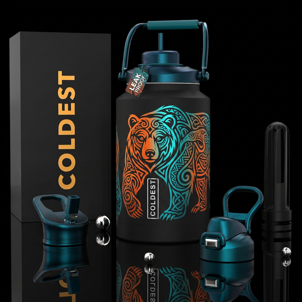 Bear water bottle design