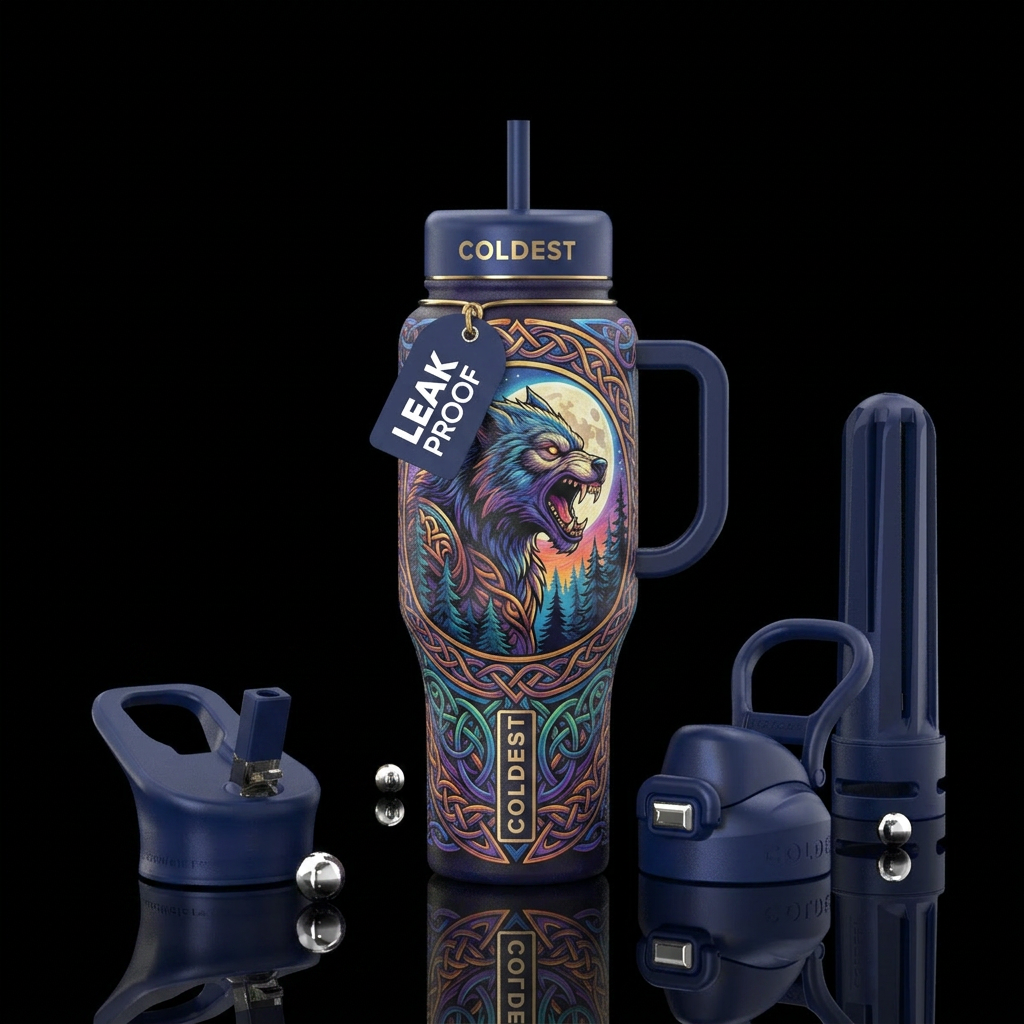 Werewolf water bottle design