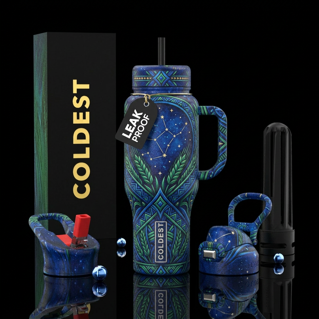 Virgo water bottle design