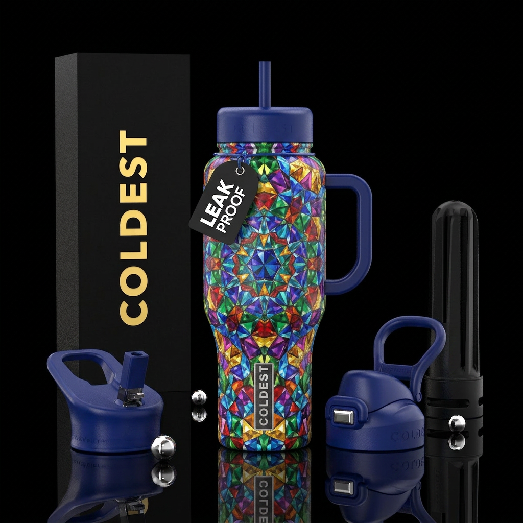 kaleidoscope water bottle design