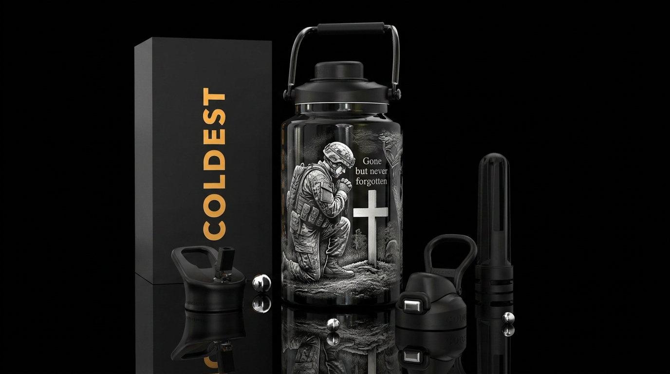 Gone, but never forgotten. water bottle design