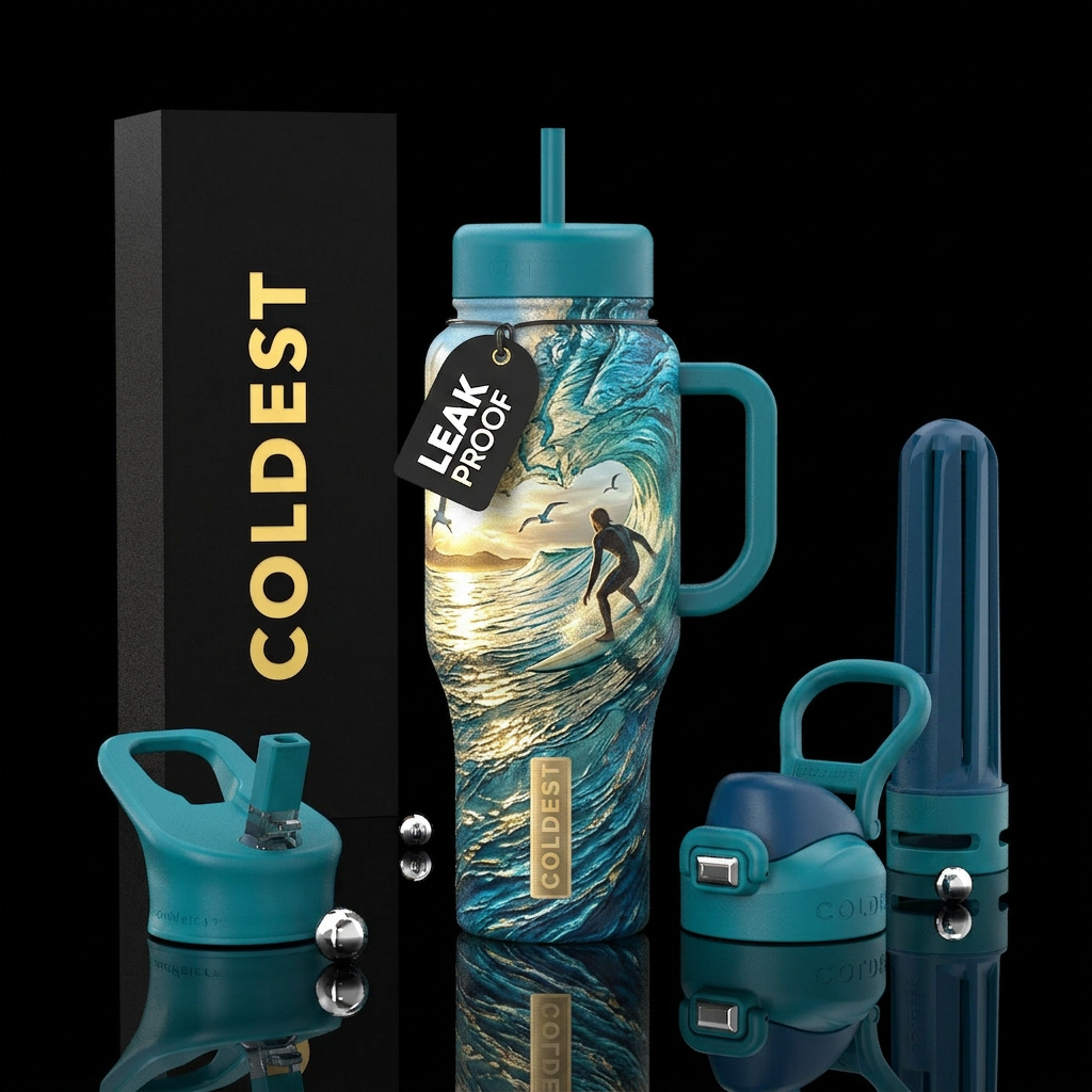Summer fun water bottle design