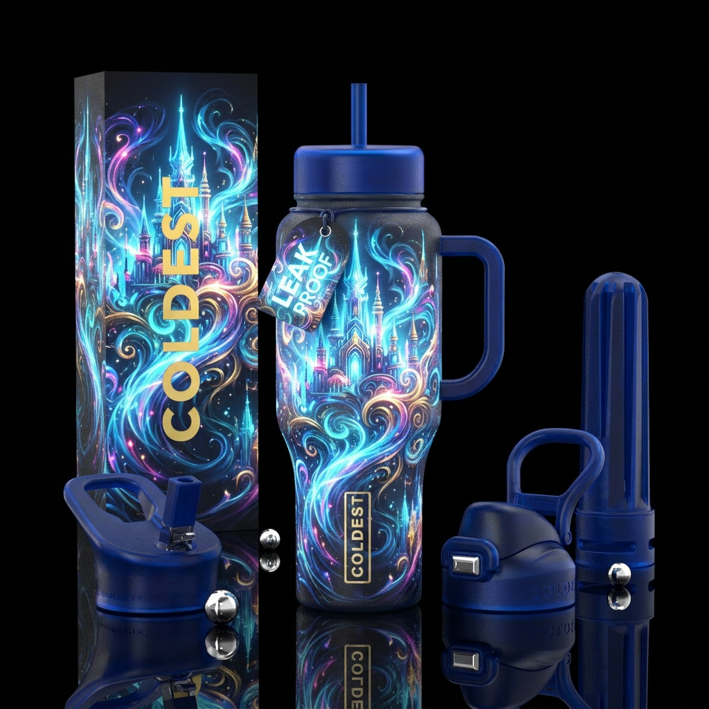 Glowie Castle water bottle design