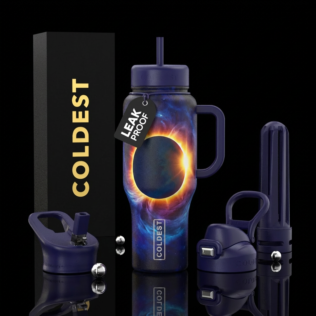 The solar eclipse water bottle design