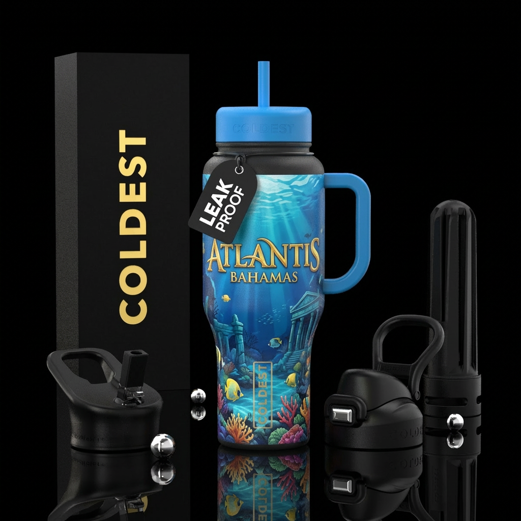 Atlantis Bahamas water bottle design