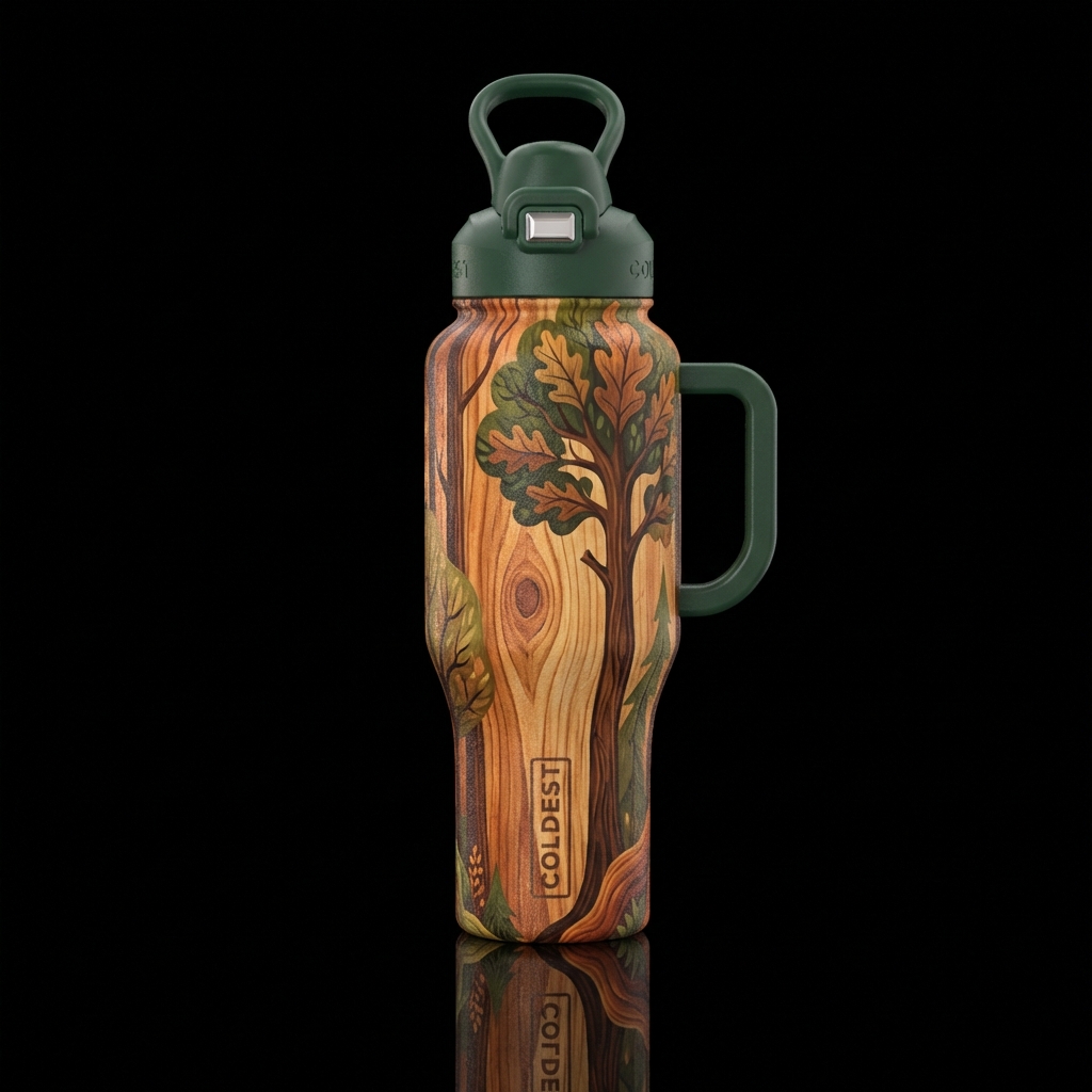 Austin woods water bottle design