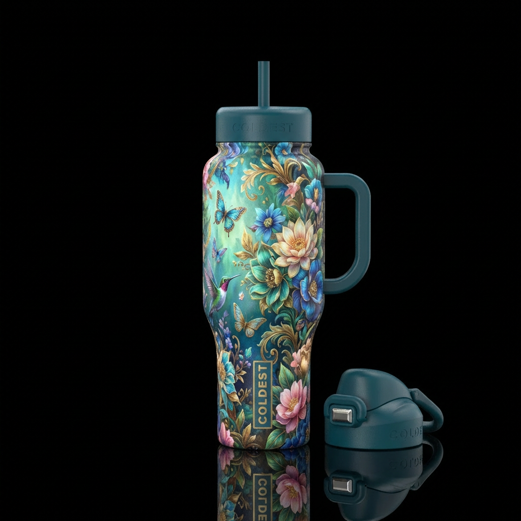 Heaven garden water bottle design