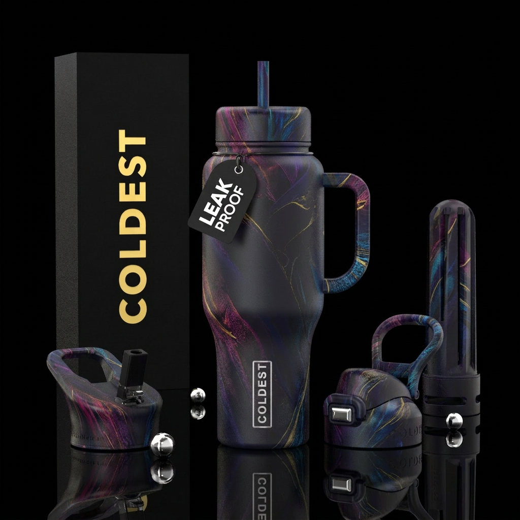 The blacklist water bottle design