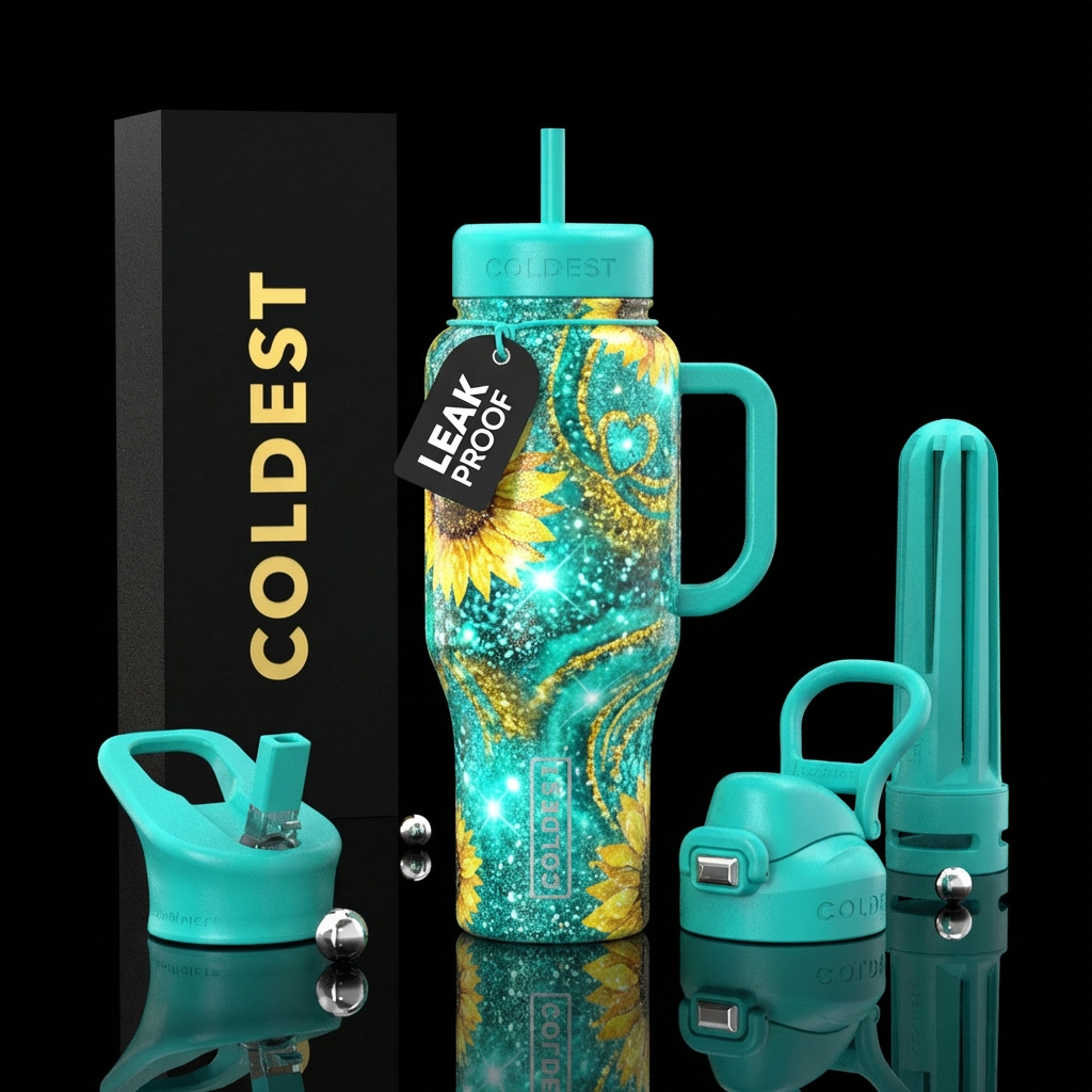 The Magic Sunflower water bottle design