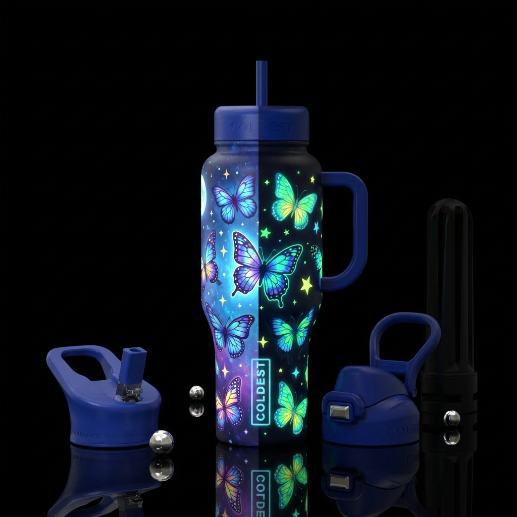 Glowie Butterfly pt2 water bottle design