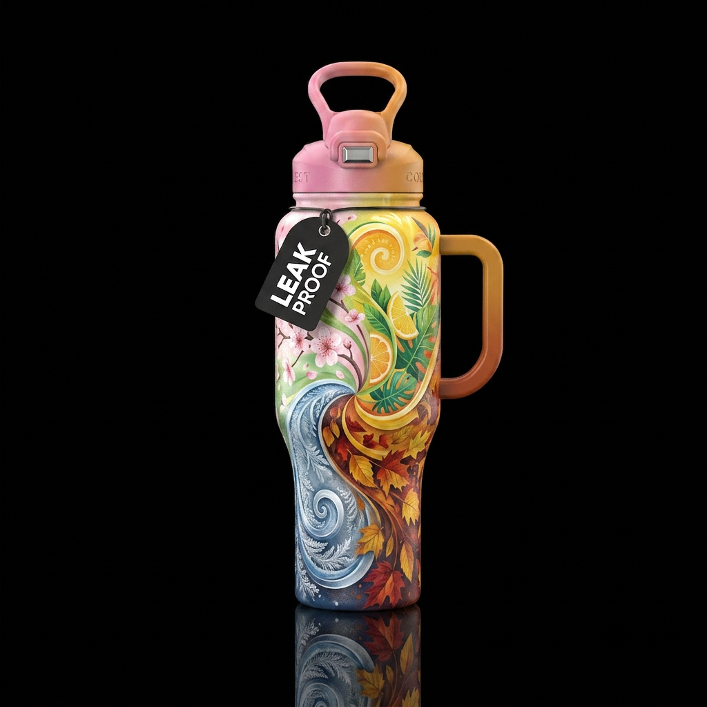 Vacation Retreat water bottle design