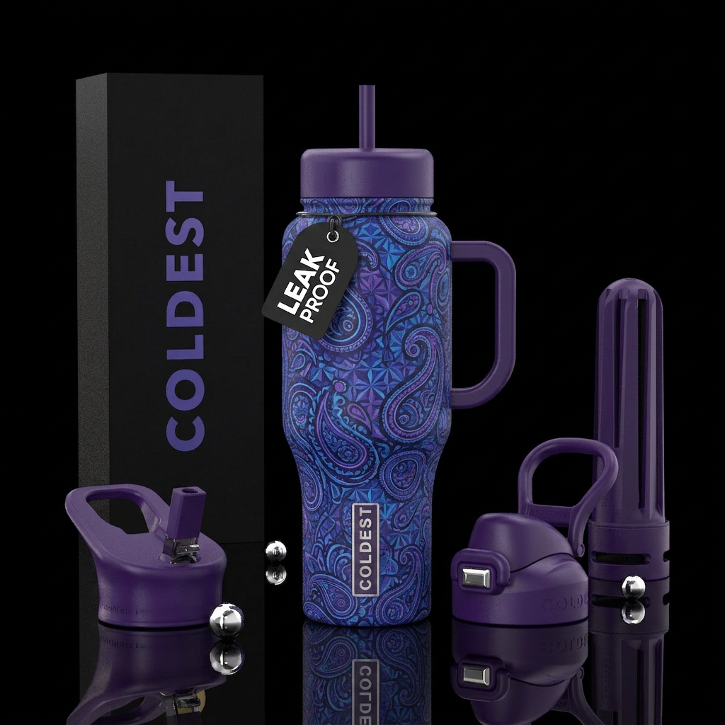 Glowie Paisley water bottle design