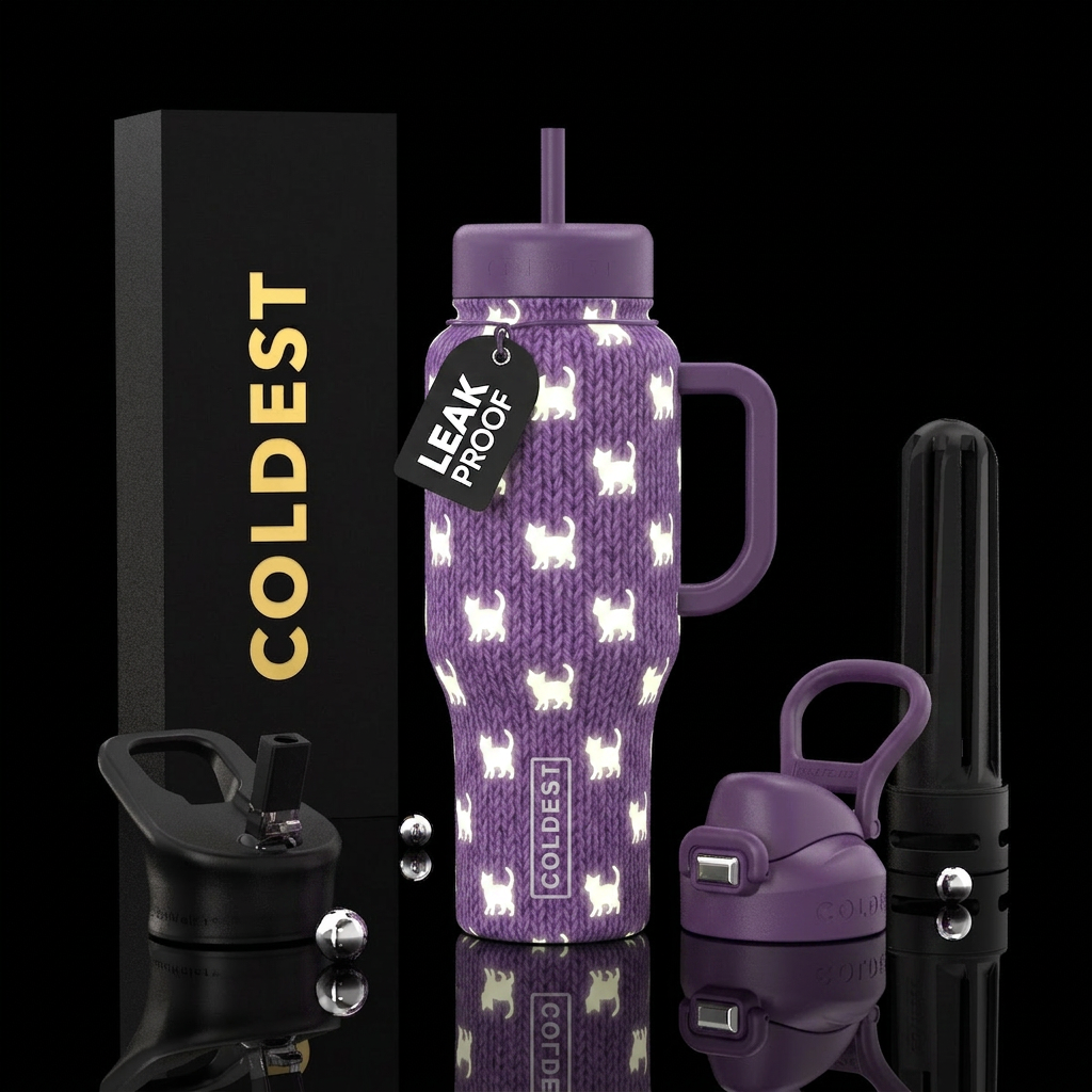 Cuddly Kitten water bottle design