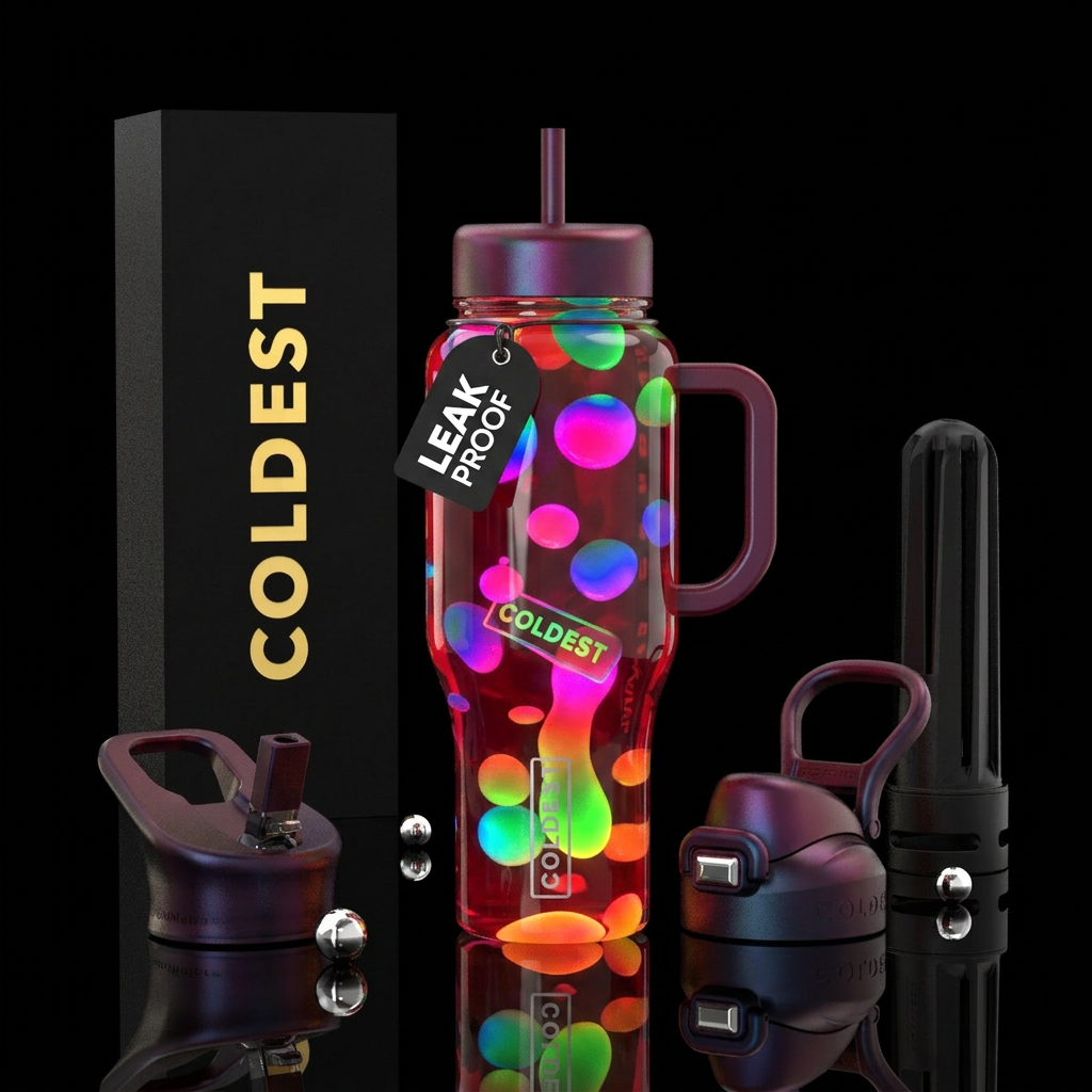 70s Vibe water bottle design