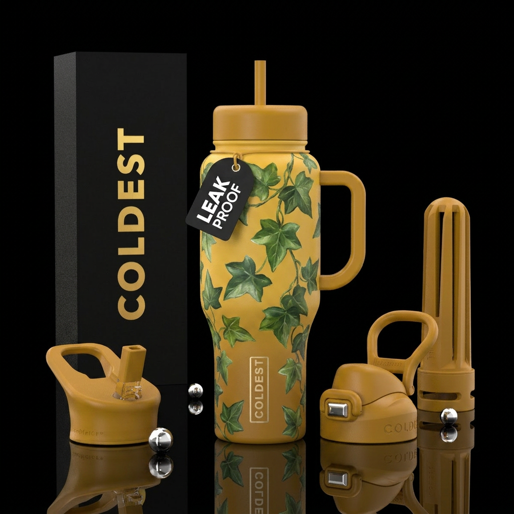 Summer Ivy water bottle design