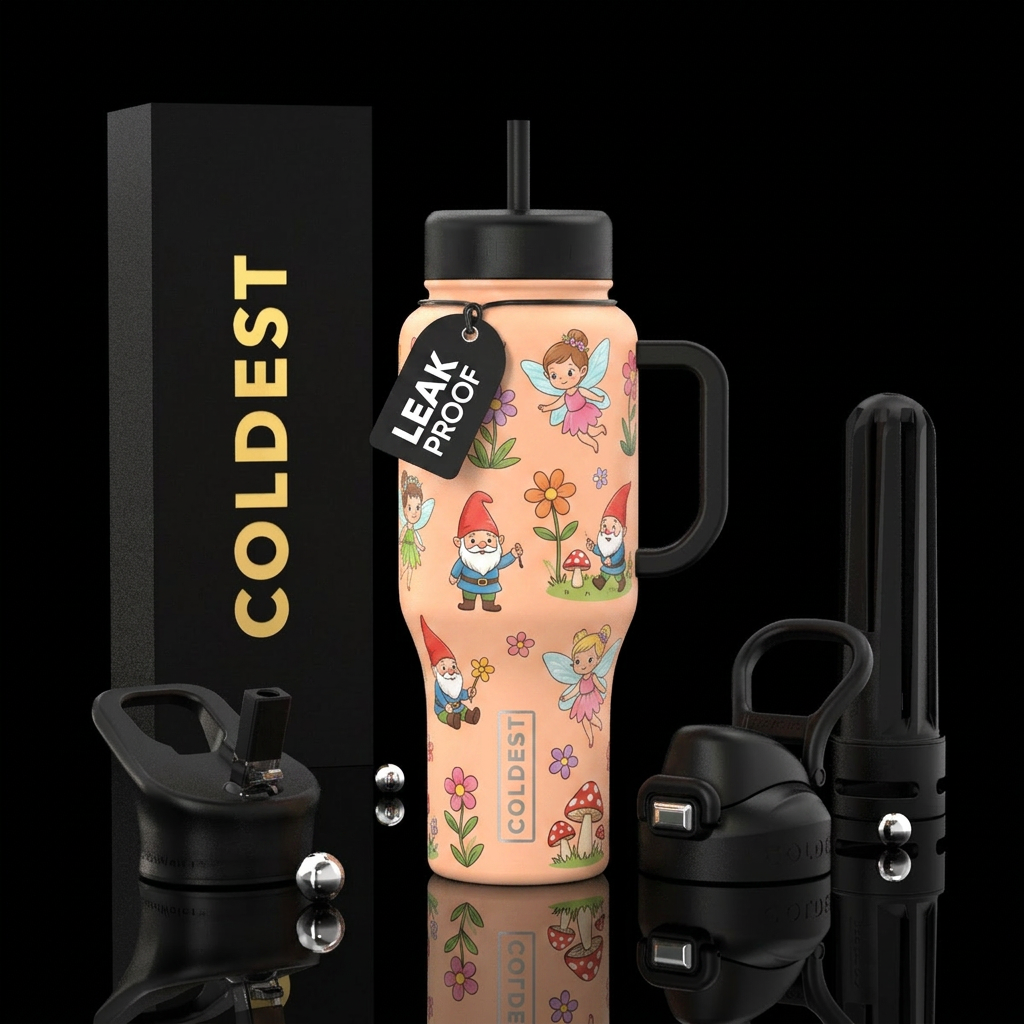 Fairy tale adventures water bottle design