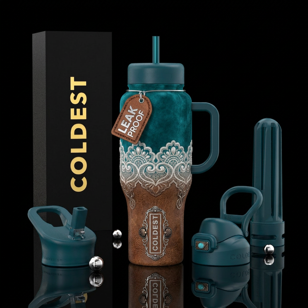 The cowgirl water bottle design