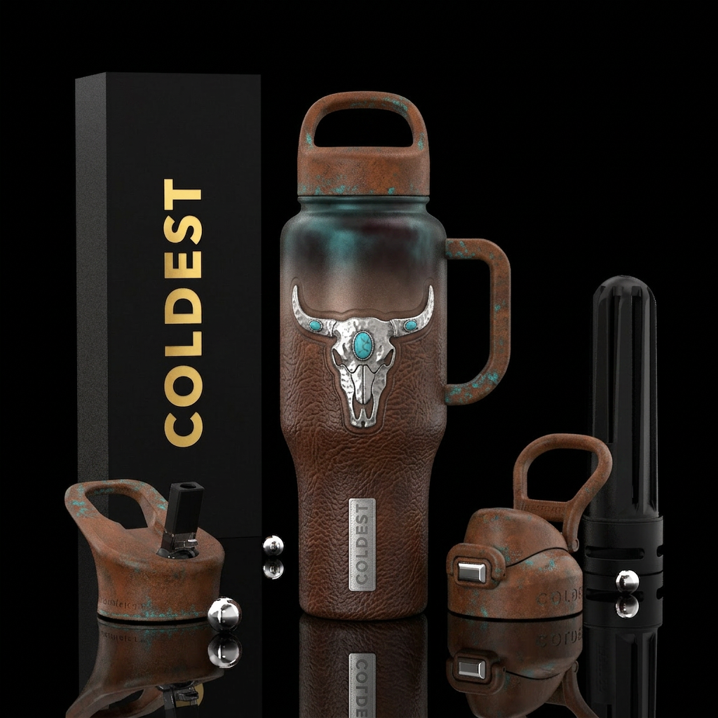 Cowboy water bottle design