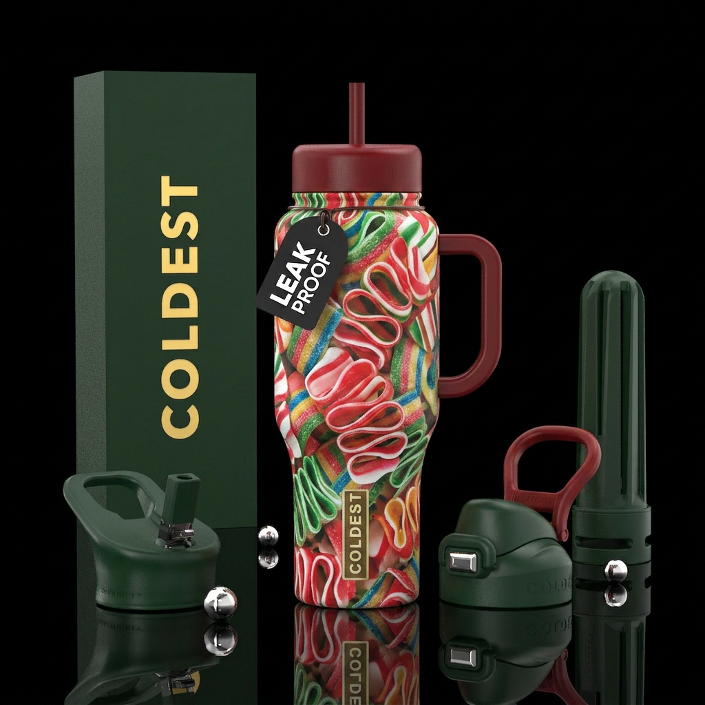 Ribbon Candy water bottle design
