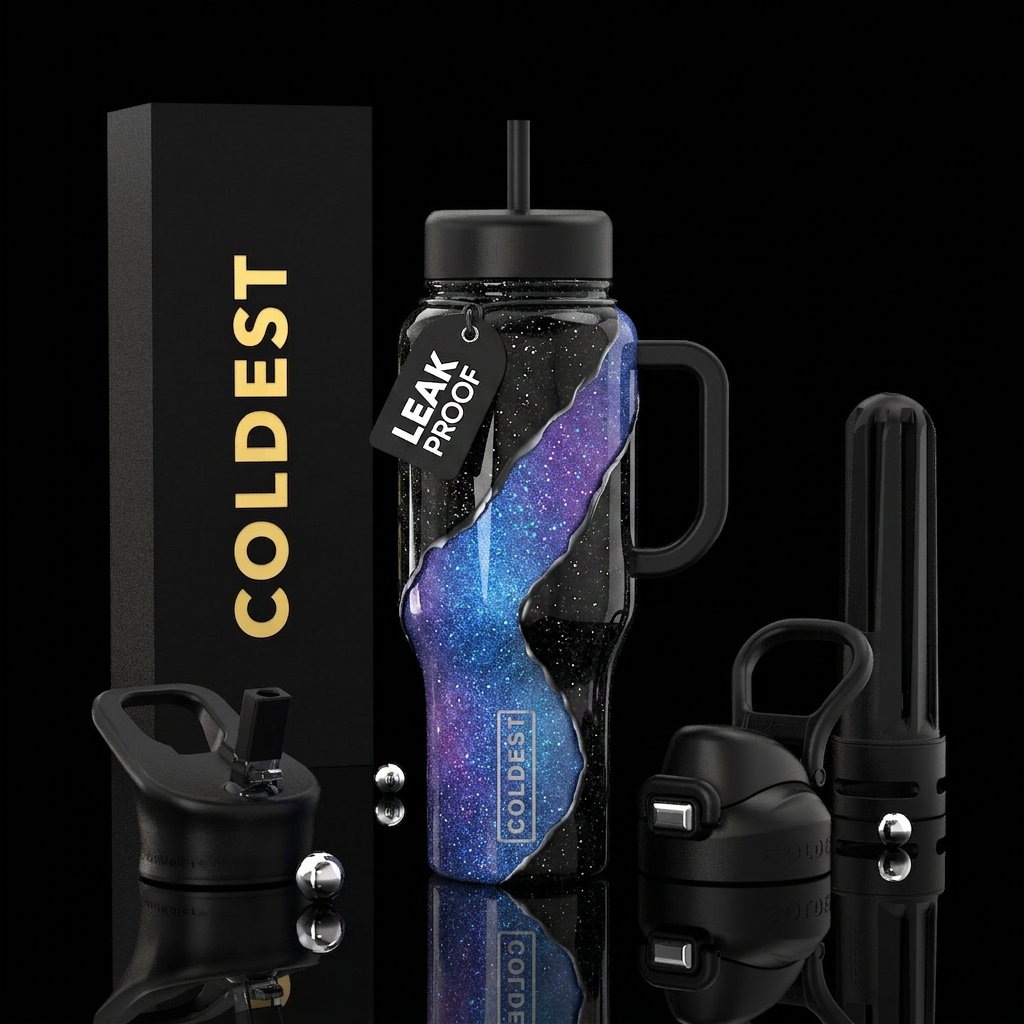 Time vortex water bottle design