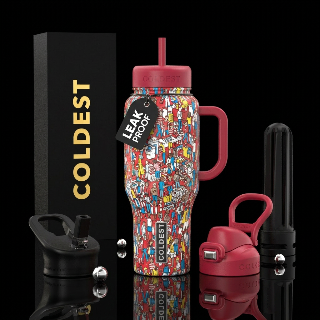 Where's Joe (A Where's Waldo theme) water bottle design