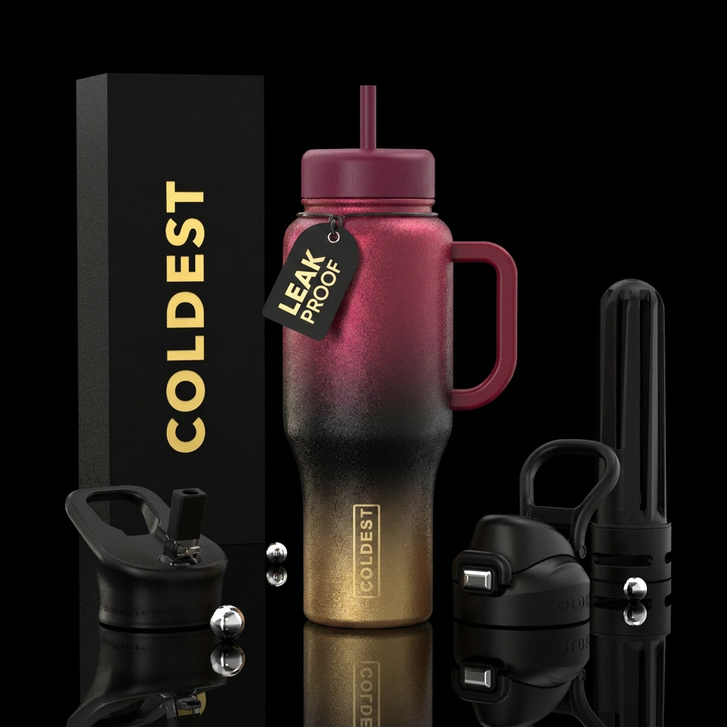 Crimson Berry Tide water bottle design