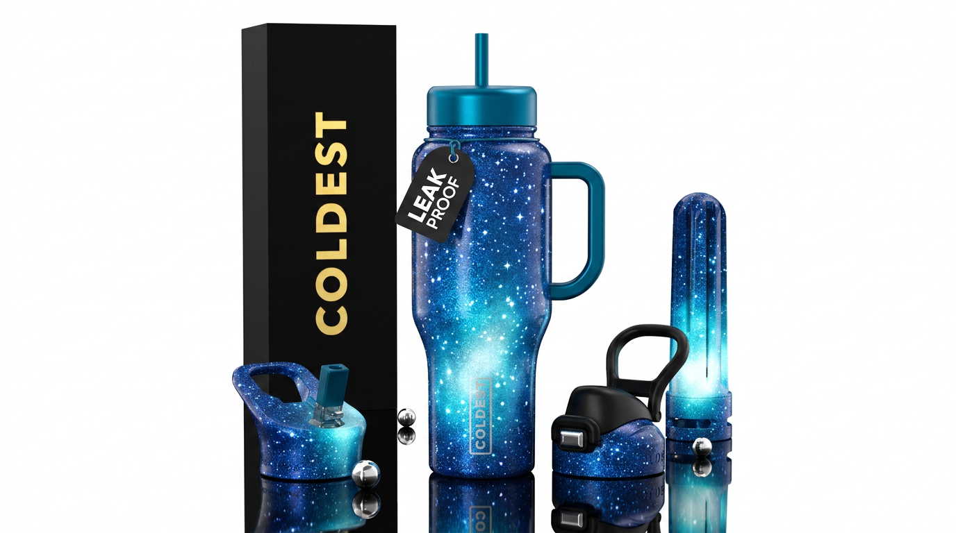 Into the unknown water bottle design
