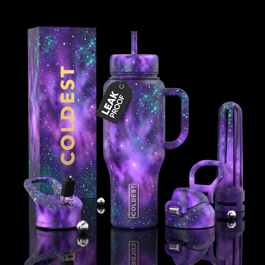 Galaxy Blast water bottle design