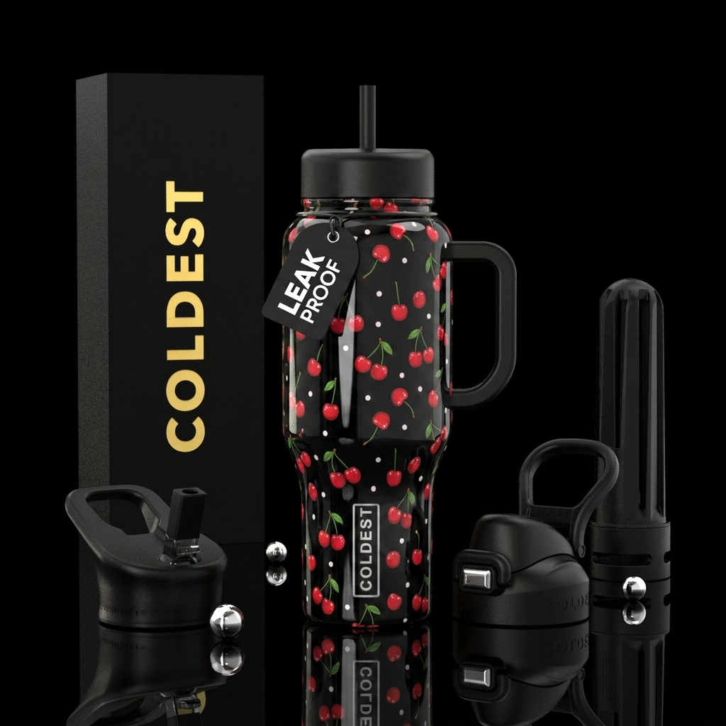 Cherry Pop water bottle design