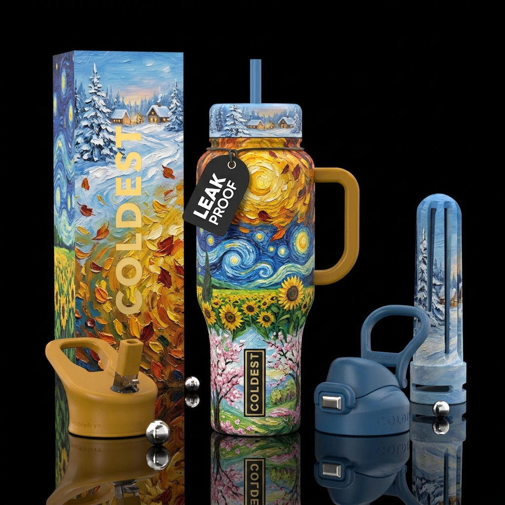 Seasons Change water bottle design