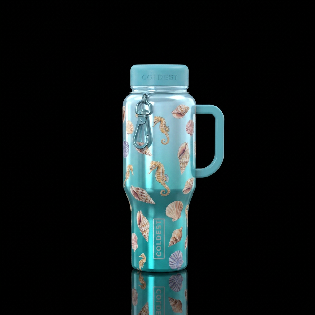 Glowie moonlight Seascape water bottle design