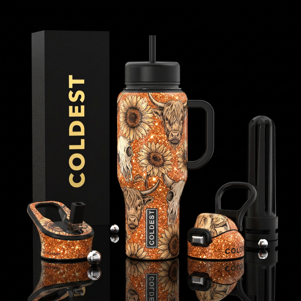 Rhinestone Cowgirl water bottle design