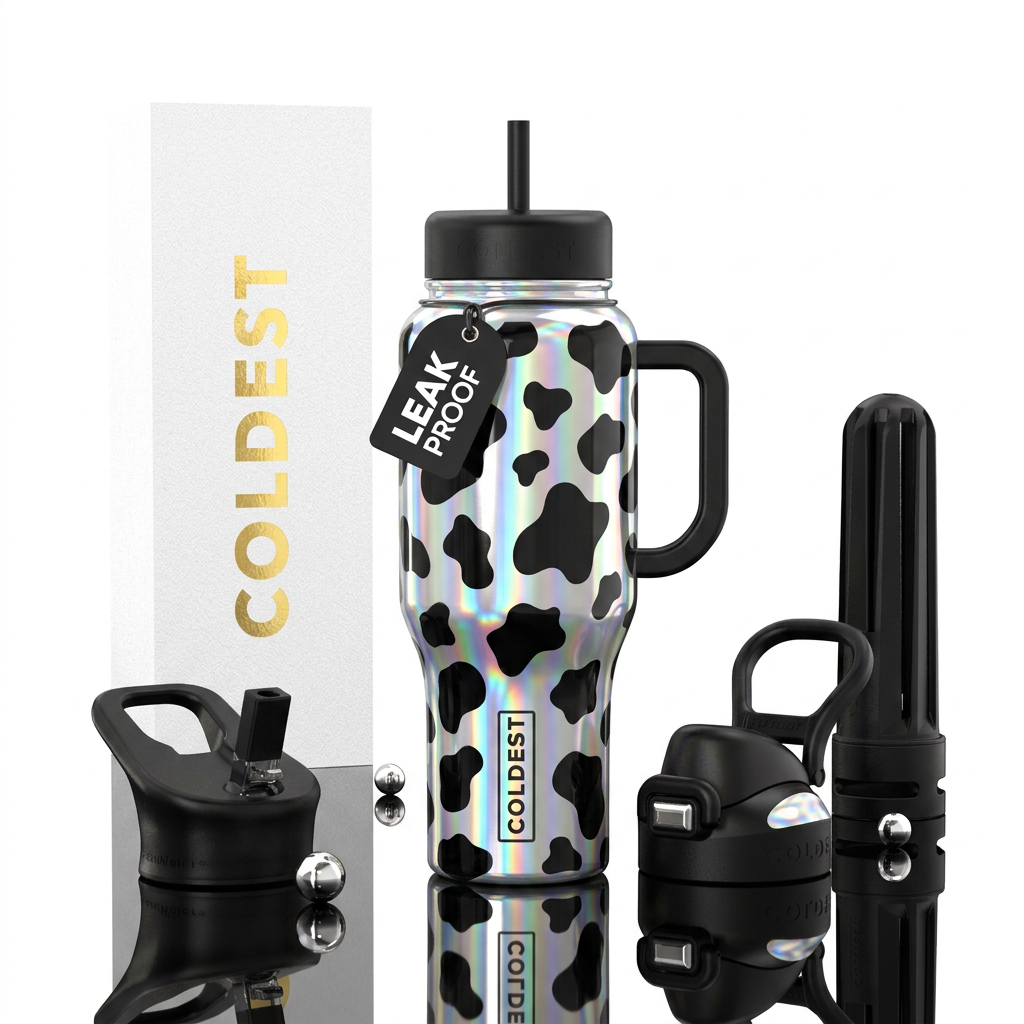 Mooving reflections water bottle design