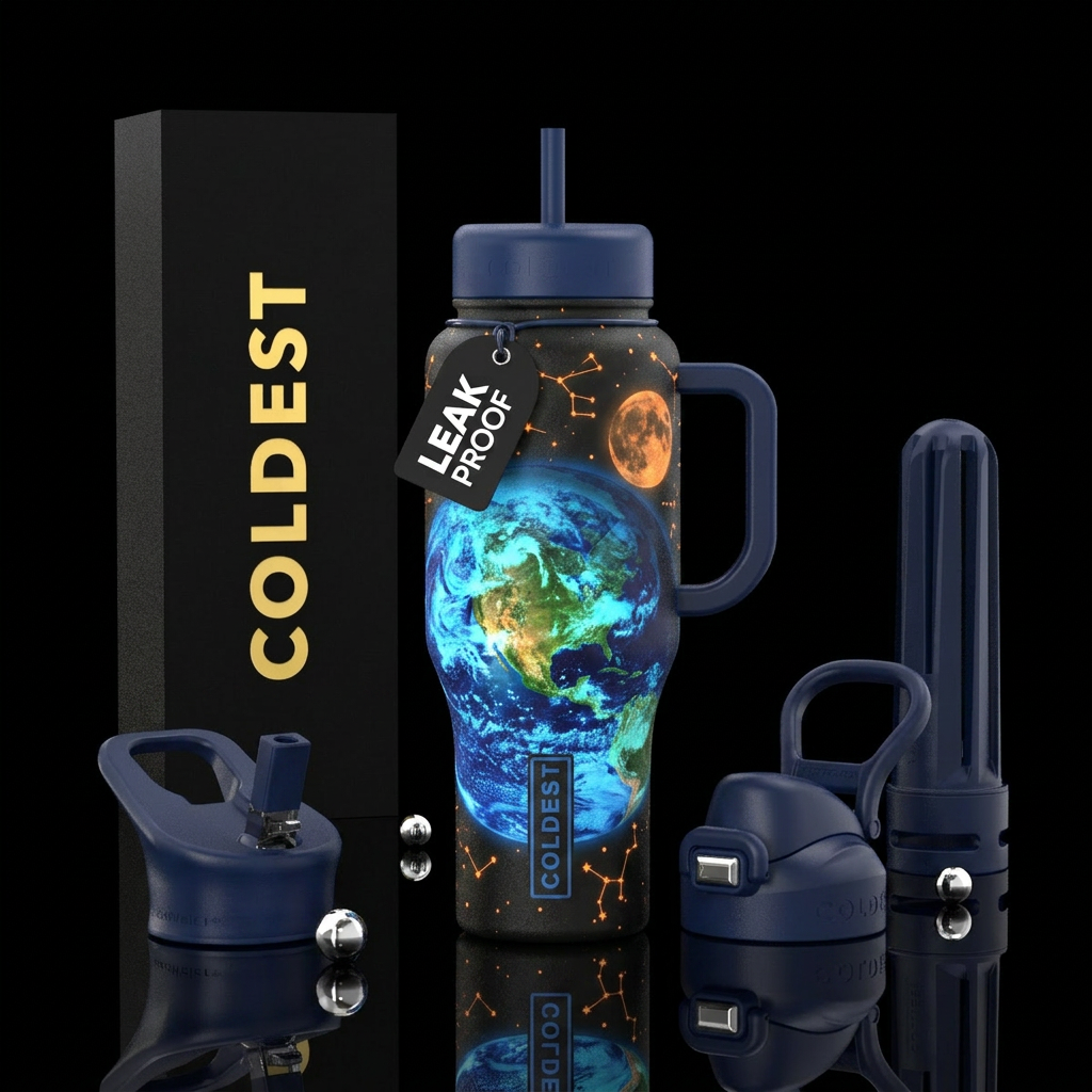 Head in the clouds water bottle design