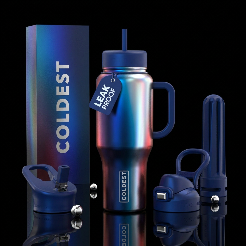 Patriotic reflections water bottle design